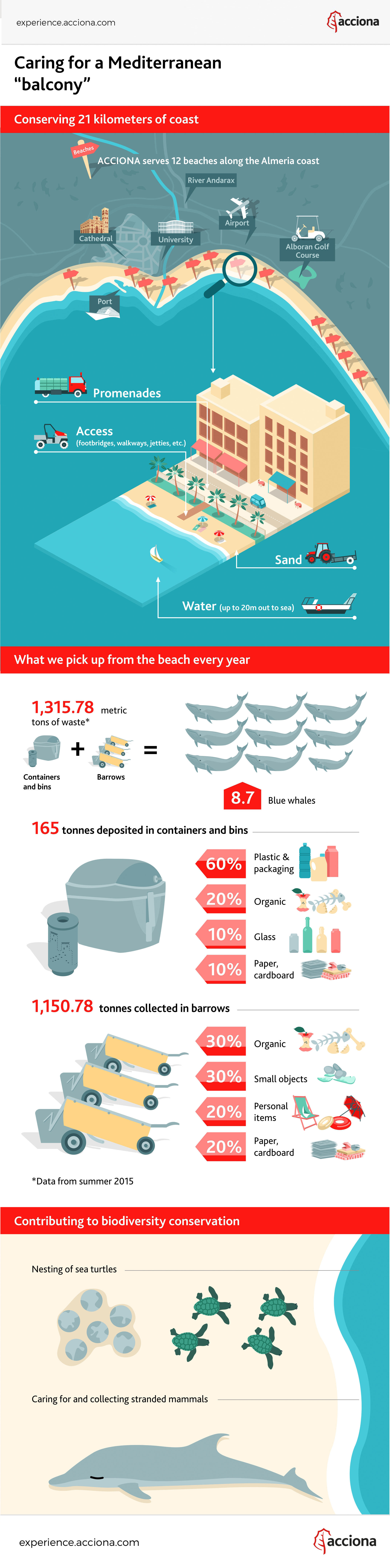 Cleaning beaches from the Mediterranean sea infographic